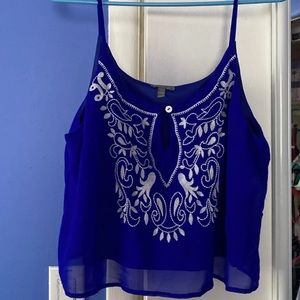 Royal Blue Charlotte Russe Crop Tank Top